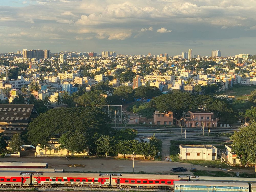 City skyline of Bengaluru, Bangalore, India, in the Agricultural Tour.