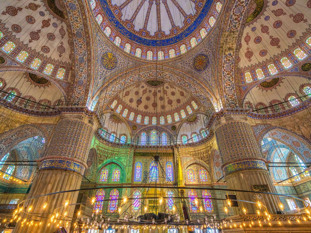 The Blue Mosque Sultanahmet Camii in Istanbul, Turkey, for the art & architecture tour.